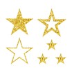 set of gold star on white
