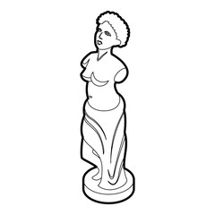 Wall Mural - Statue icon in outline style on a white background vector illustration