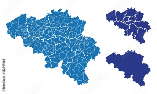 Obraz na płótnie Map of Belgium