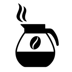 coffee pot black simple icon