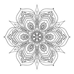 Wall Mural - Hand drawing zentangle mandala element