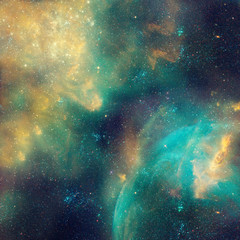 Wall Mural - galaxy illustration, space background with stars, nebula, cosmos clouds