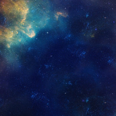 Wall Mural - galaxy illustration, space background with stars, nebula, cosmos clouds