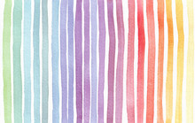 Gradient Splattered Rainbow Background, Hand Drawn With Watercolor Ink. Seamless Painted Pattern, Good For Decoration. Imperfect Illustration. Pastel Bright Colors.