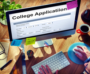 Wall Mural - college application education form concept