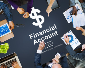 Sticker - Financial Account Dollar Sign Go Concept