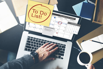 Wall Mural - to do list schedule calender planner organization concept