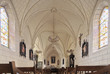 Interior of the Parish Church, town of La Vraie Croix, departament of Morbihan, region of Brittany, France