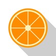 Orange flat icon on isolated transparent background.	