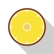Pineapple flat icon on isolated transparent background.	