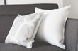 white soft cushion on sofa
