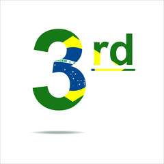 The figure of the Brazilian flag. Third place.