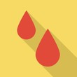 Blood flat icon on isolated transparent background	