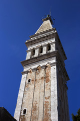 Saint Euphemia church tower in Rovinj, Istria - Croatia