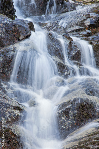 Plakat na zamówienie High Tatras - The waterfalls over the Morskie Oko lake