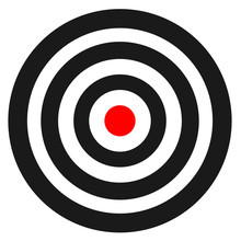 Blank template for sport target vector shooting competition. Clean target with numbers for set shooting range or pistol shooting. large isolated target
