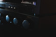 volume control knob of hi-fi amplifier