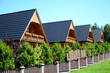 The wooden holiday houses