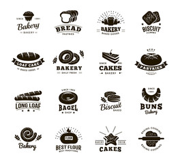 Sticker - Bakery Labels Monochromatic Set