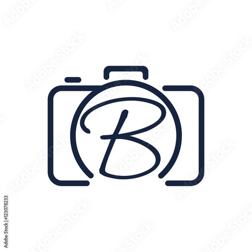 B Photography Logo Design Stock Vector Adobe Stock