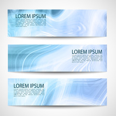 Wall Mural - Abstract header blue wave white vector design