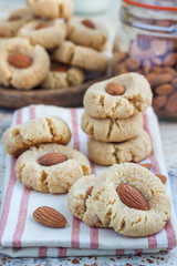 Healthy homemade almond cookies without butter and flour , vertical