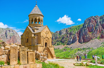 the religious art in noravank monastery, armenia