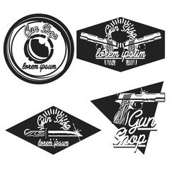 Vintage guns shop emblems