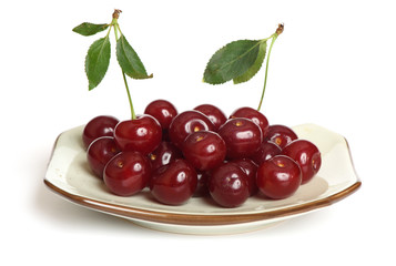 Wall Mural - Cherry isolated on white background