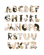 Alphabet Letters Of Cats