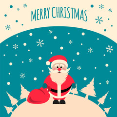 Wall Mural - santa claus character. emotions icon set. merry christmas