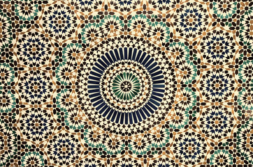 Poster - moroccan vintage tile background