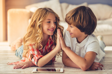 little boy and girl