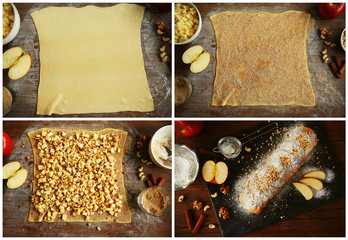 Sticker - The process of making strudel