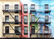 Colorful Buildings In The East Village Of Manhattan, New York City