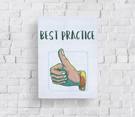 Poster - Best Practice Thumbs Up Approval Concept