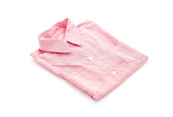 Poster - pink shirt folded on white