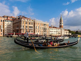 Fototapeta Big Ben - Gondola ride tourists, the Grand Canal, Venice