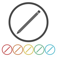 Poster - Pencil icon, flat design