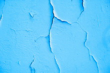 Old Texture Turquoise Blue Cracked Wall