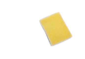 Dishwashing sponge. household sponge for cleaning on white backg