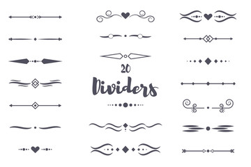 collection of vector dividers