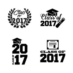 Wall Mural - congratulations classof 2017 card vector illustration design