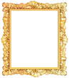 Cadre baroque rectangulaire doré,  ajouré, de style italien, avec ou sans fond
