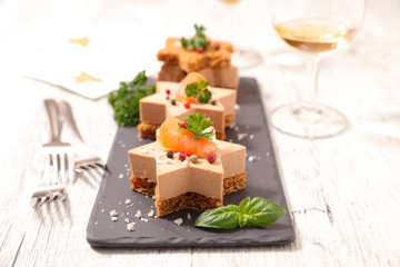 Wall Mural - christmas entree with gingerbread and foie gras