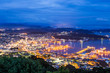 © kanonsky - Sasebo downtown skyline at night, Nagasaki, Japan..