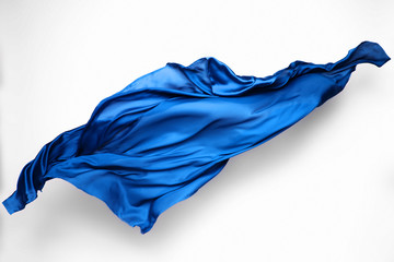 abstract blue fabric in motion