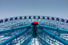 Texas Ferris Wheel With Blue Sky