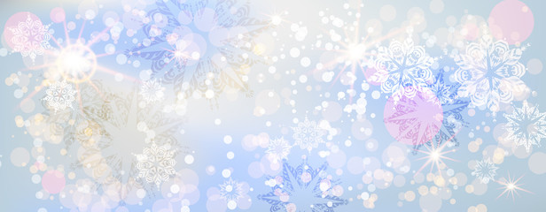 Fotobehang - Blue snow banner