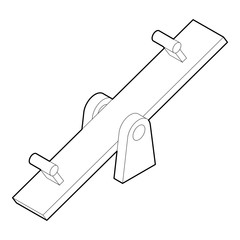 Wall Mural - Seesaw icon. Outline illustration of seesaw vector icon for web